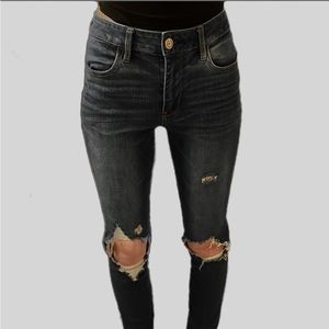 American Eagle High-Rise Ripped Jeans